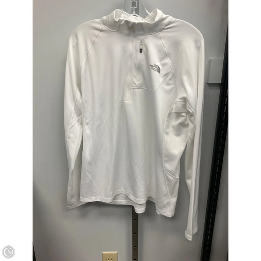 Athletic Top Long Sleeve Collar By The North Face In White, Size: Xl