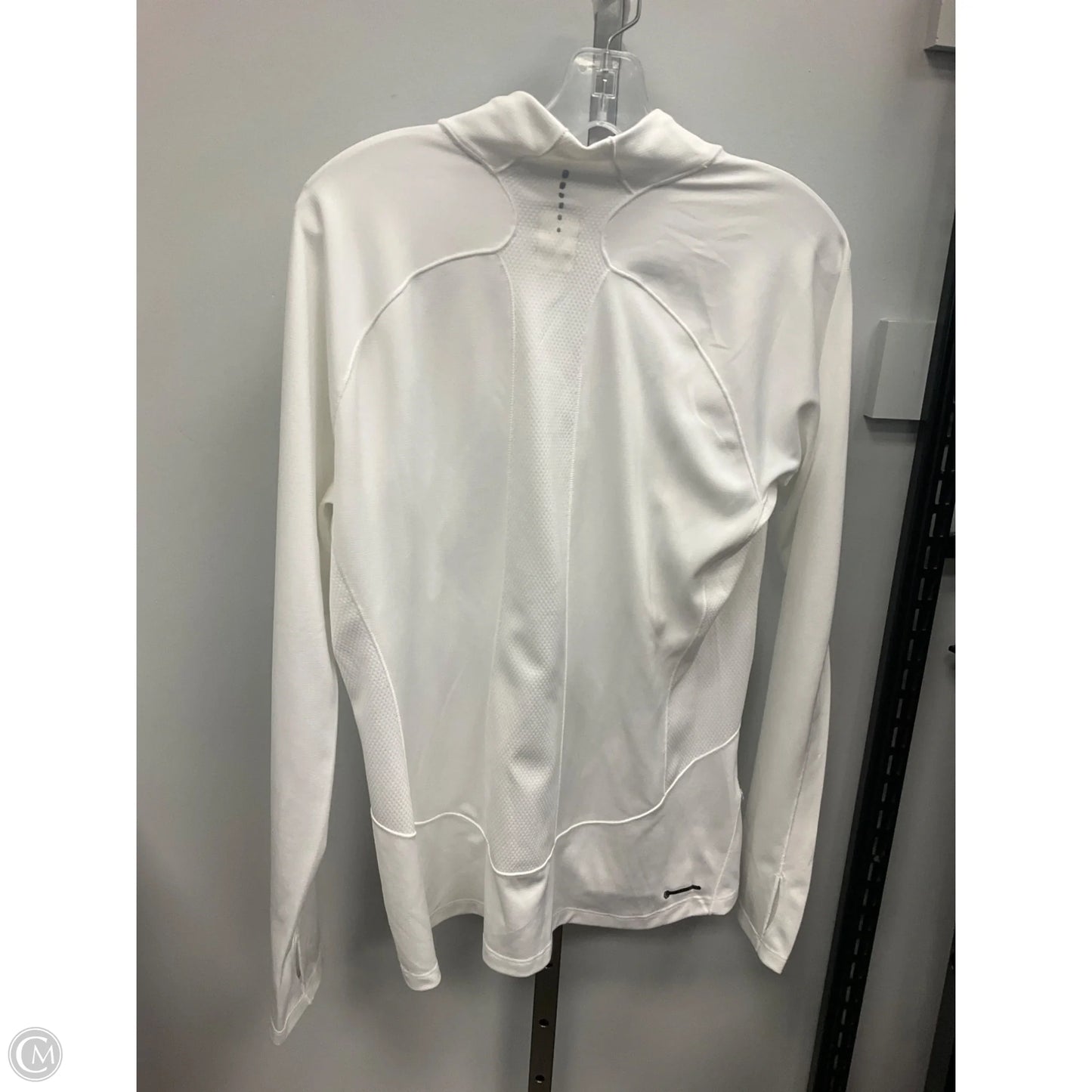 Athletic Top Long Sleeve Collar By The North Face In White, Size: Xl
