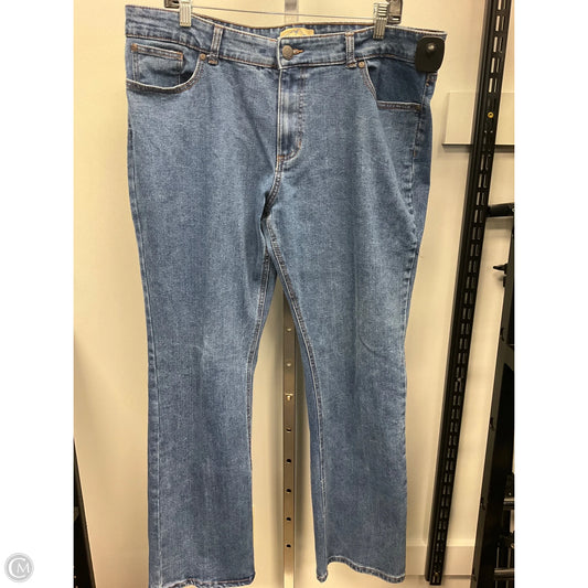 Jeans Flared By Clothes Mentor In Blue Denim, Size: 16