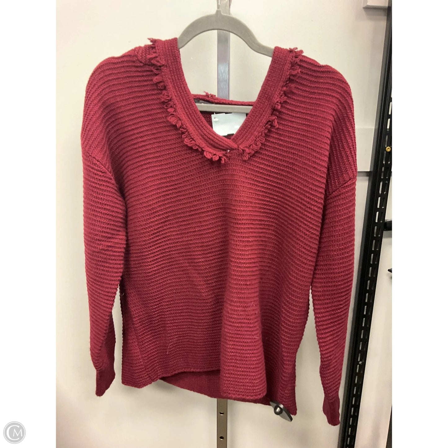 Sweater By Clothes Mentor In Maroon, Size: S