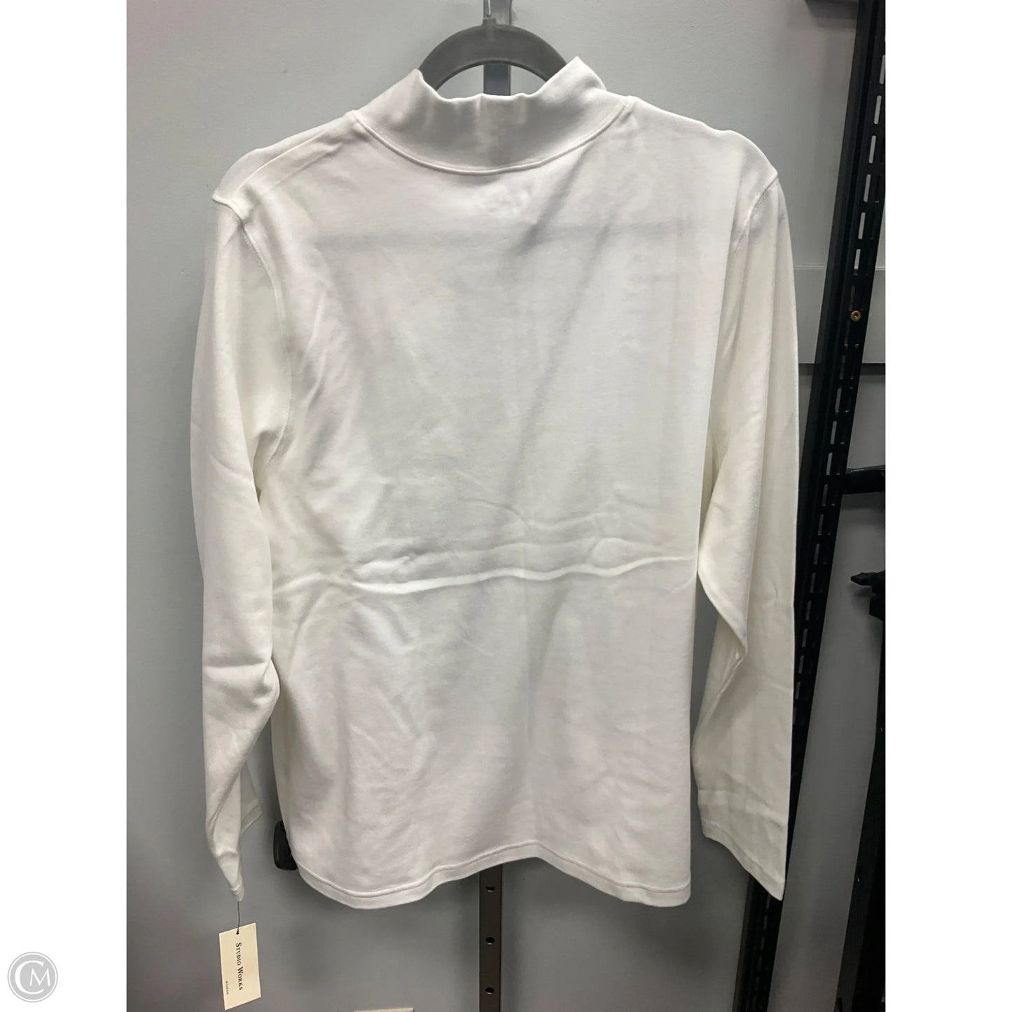 Top Long Sleeve By Studio Works In White, Size: 2x