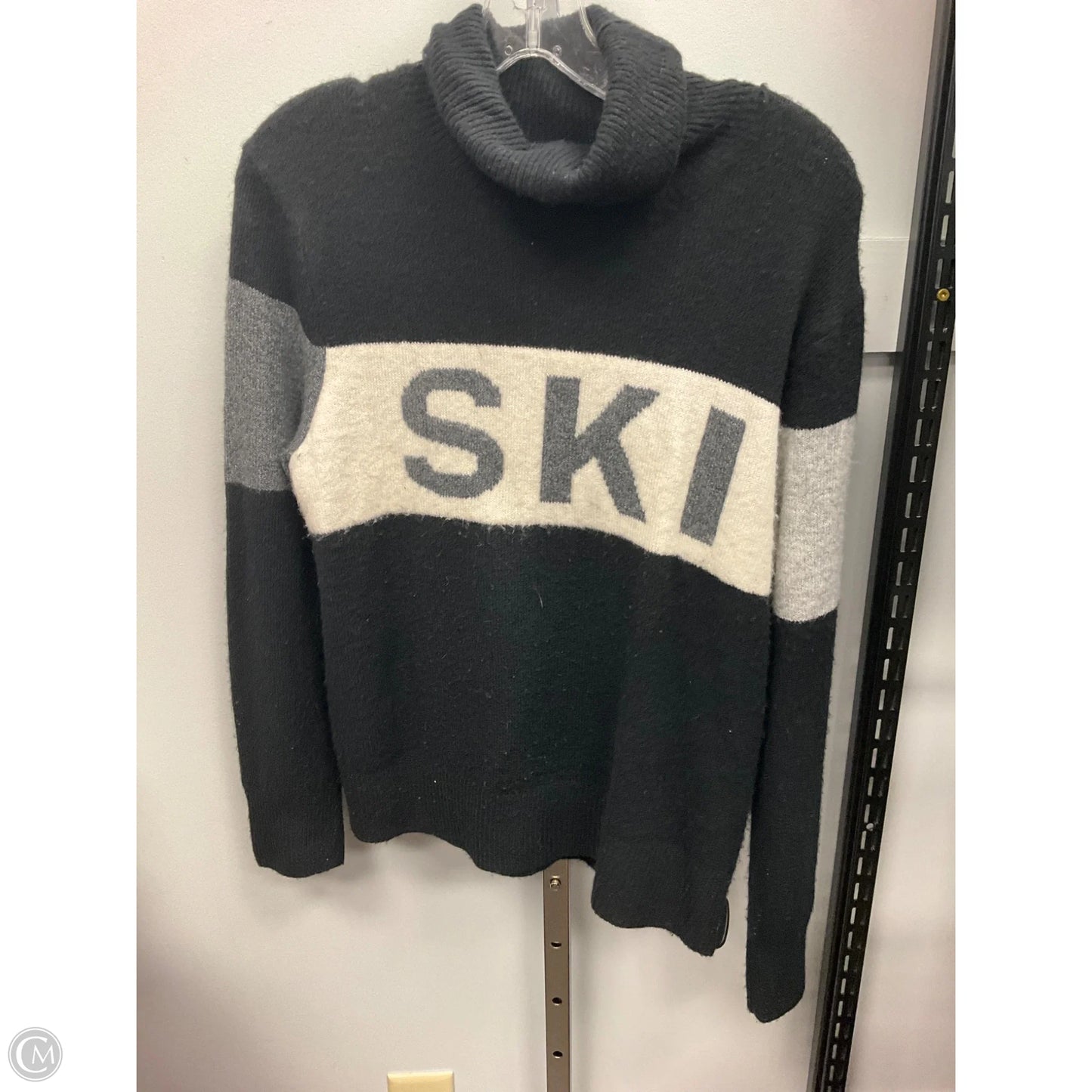 Sweater By Cece In Black & Cream, Size: S