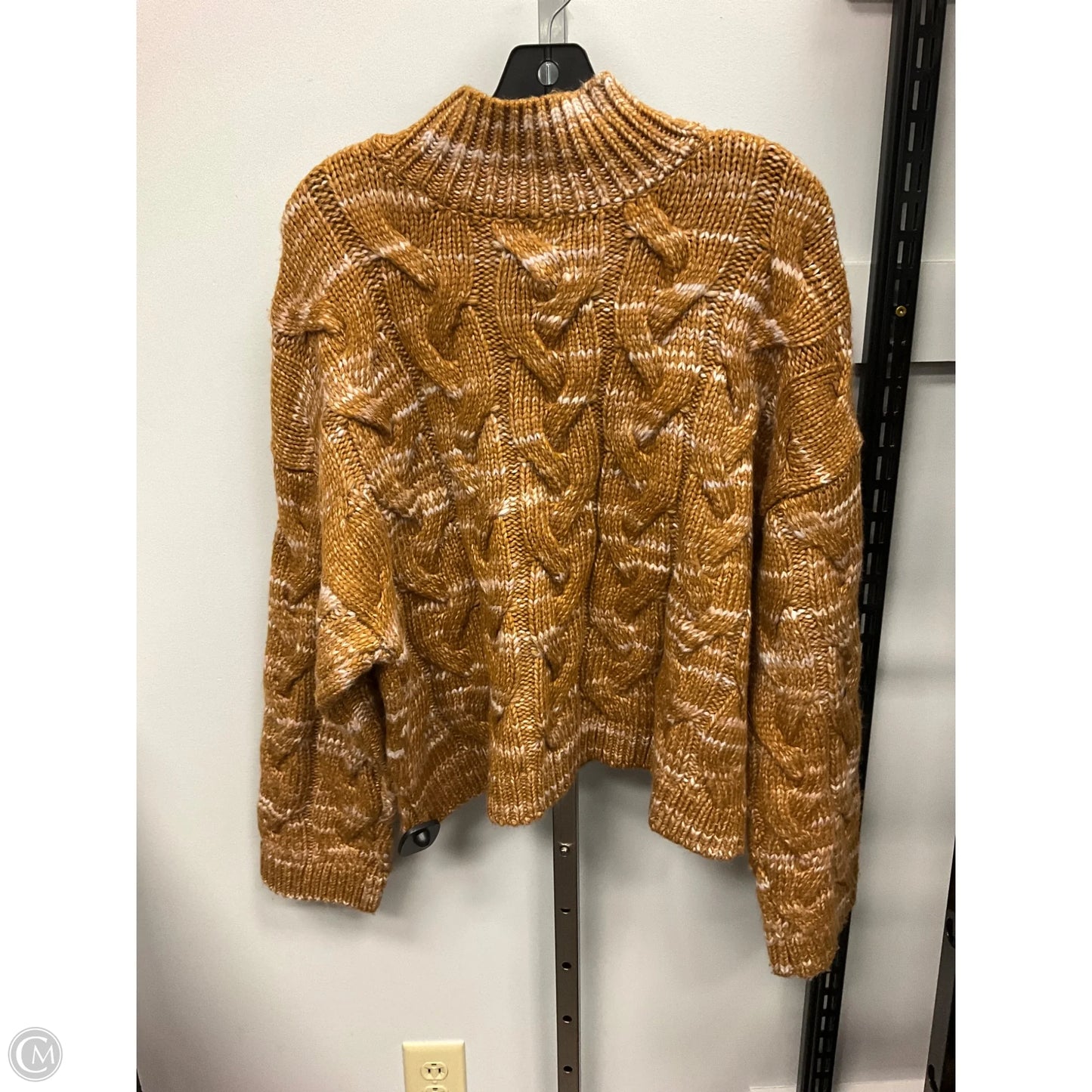 Sweater By Ana In Gold & White, Size: Xl