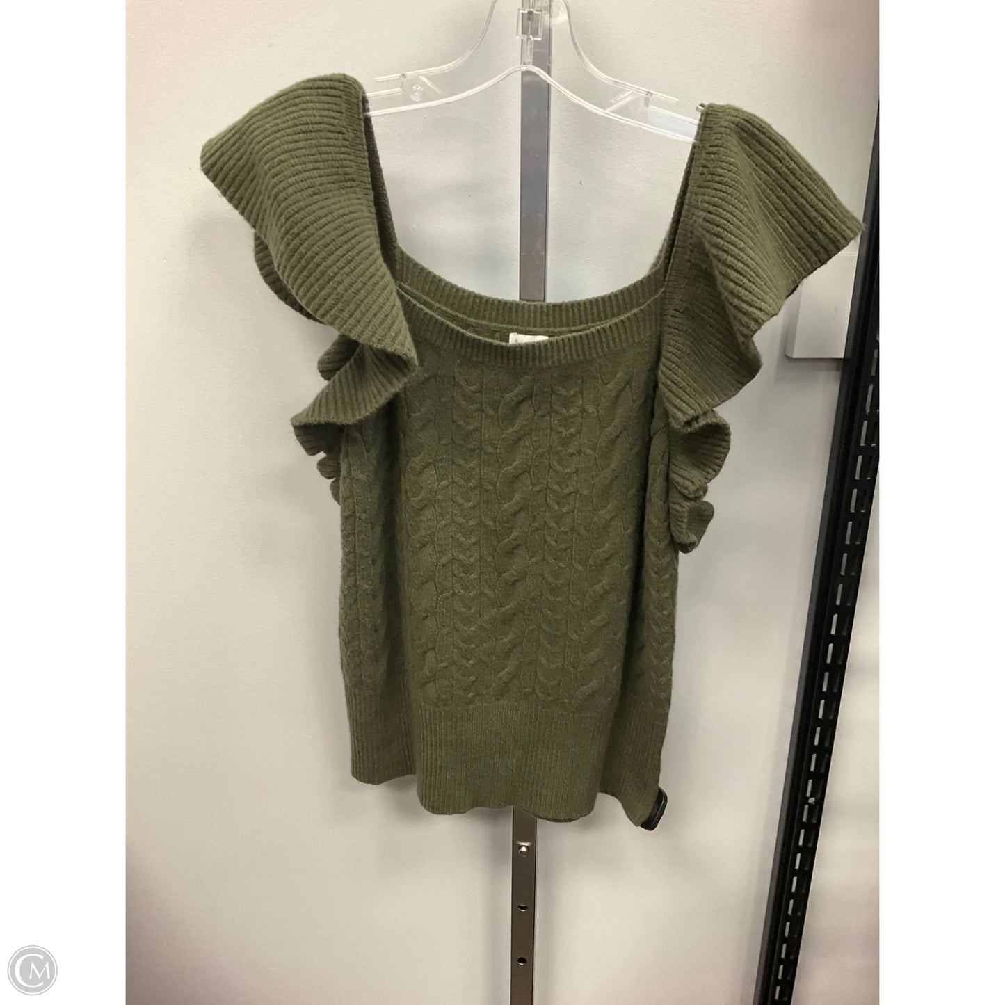 Vest Sweater By A New Day In Green, Size: M