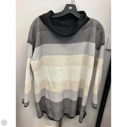 Top Long Sleeve By Talbots In Striped Pattern, Size: 1x