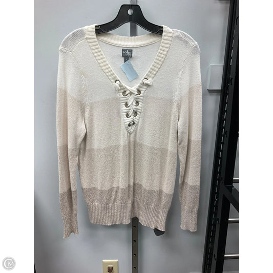 Sweater By New York And Co In Cream & Tan