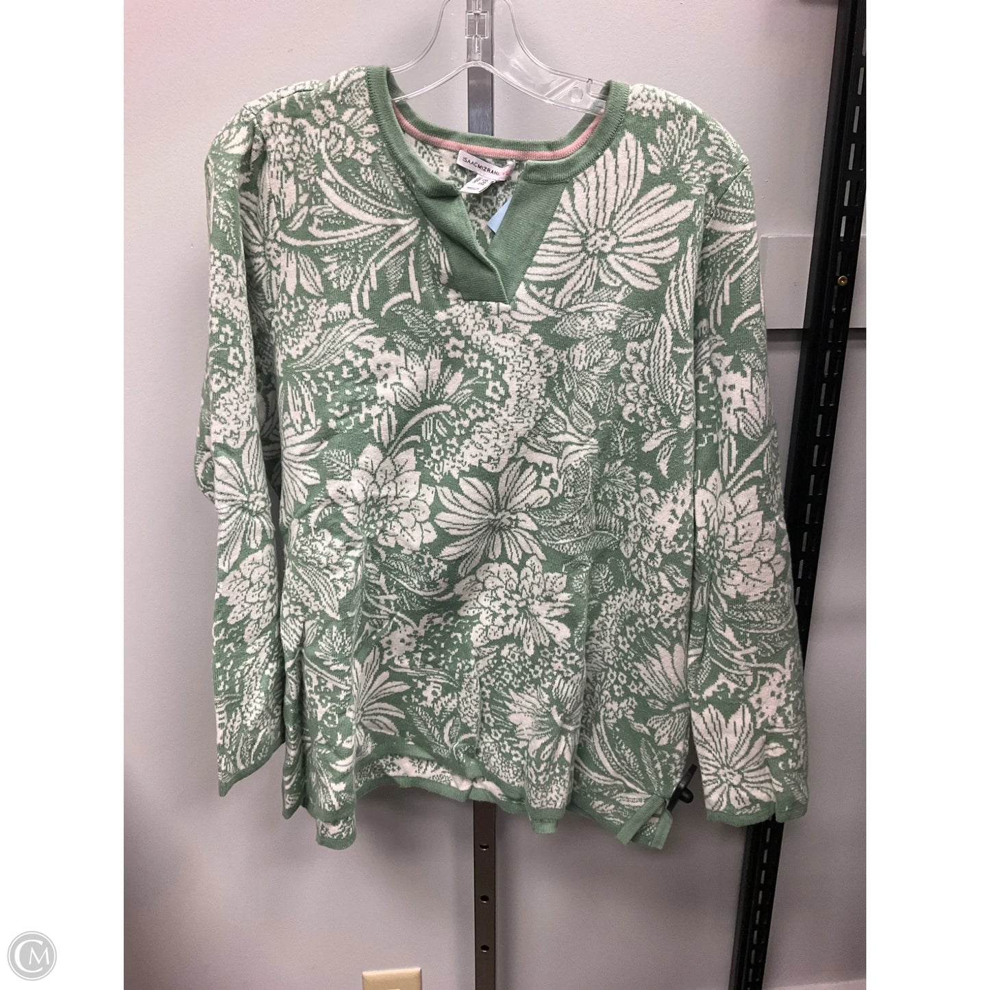 Sweater By Isaac Mizrahi Live Qvc In Grey & White, Size: 1x