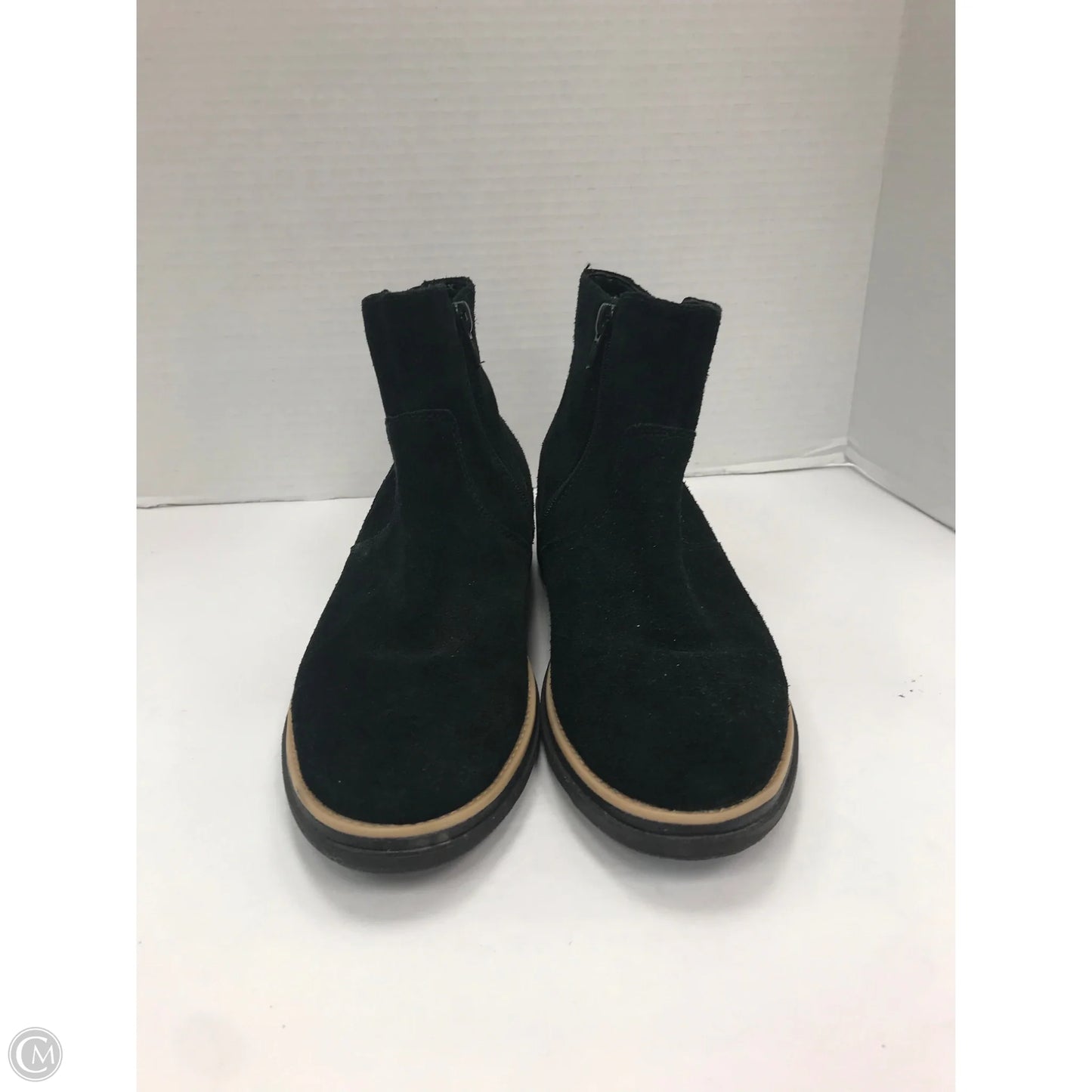 Boots Ankle Heels By Clarks In Black, Size: 6.5