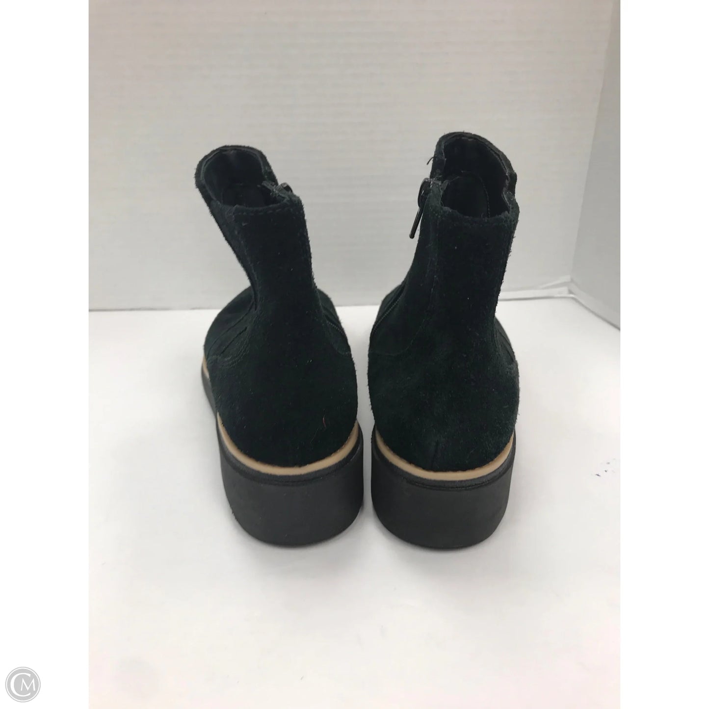 Boots Ankle Heels By Clarks In Black, Size: 6.5