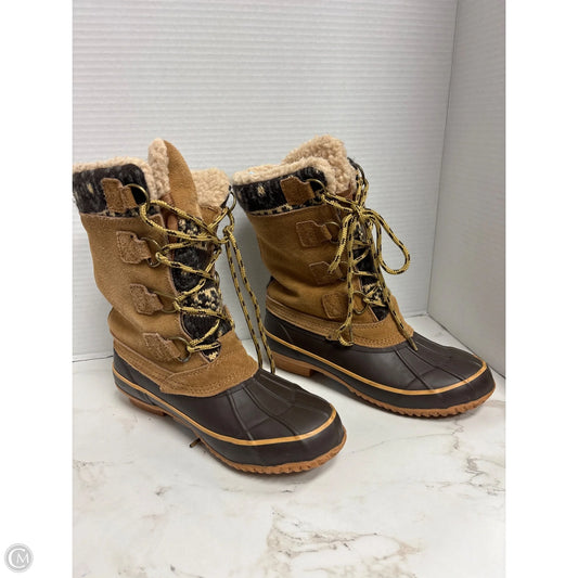 Boots Snow By Khombu In Brown, Size: 6