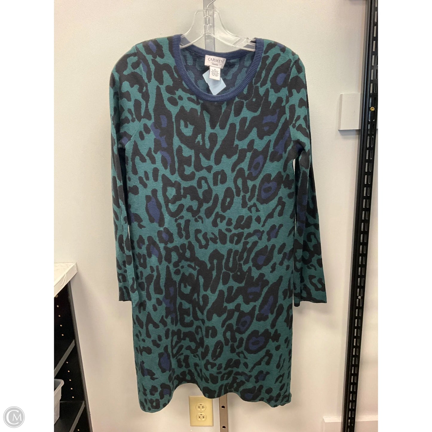 Dress Sweater By Carmen By Carmen Marc Valvo In Animal Print, Size: M