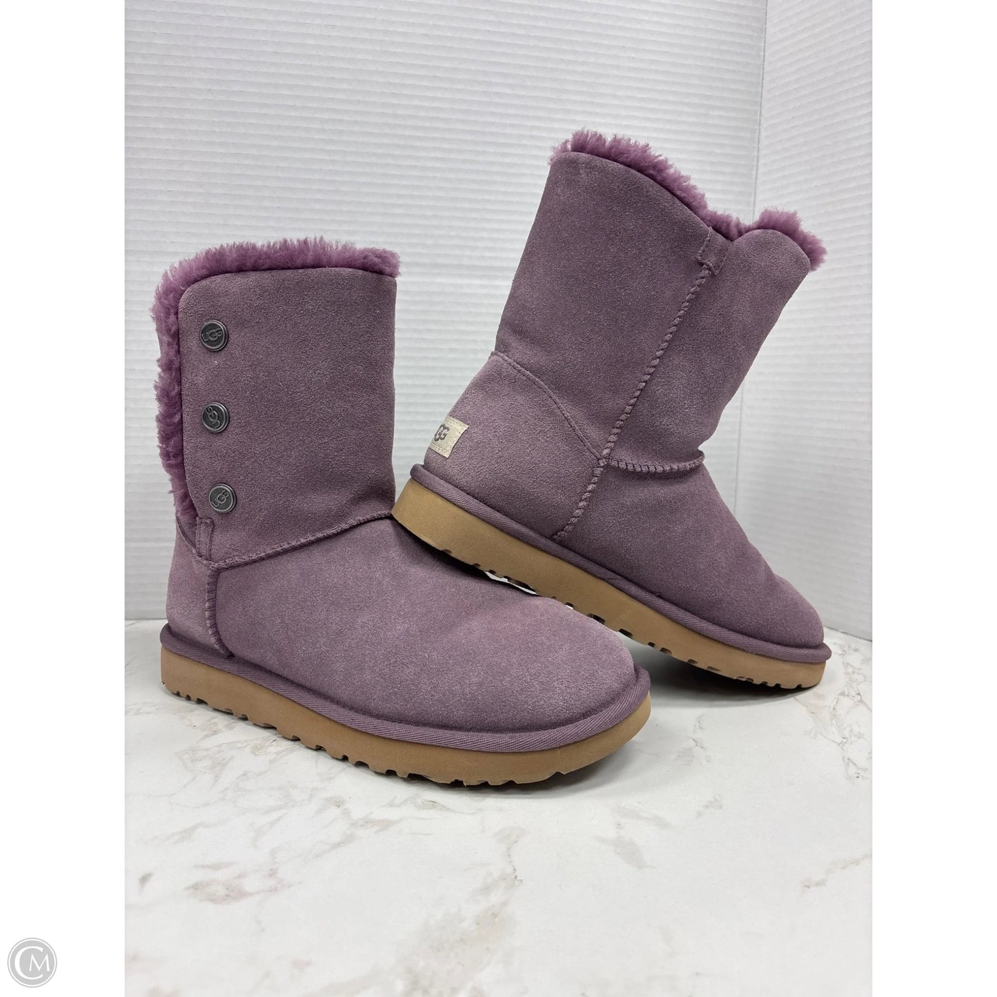 Boots Designer By Ugg In Purple, Size: 8