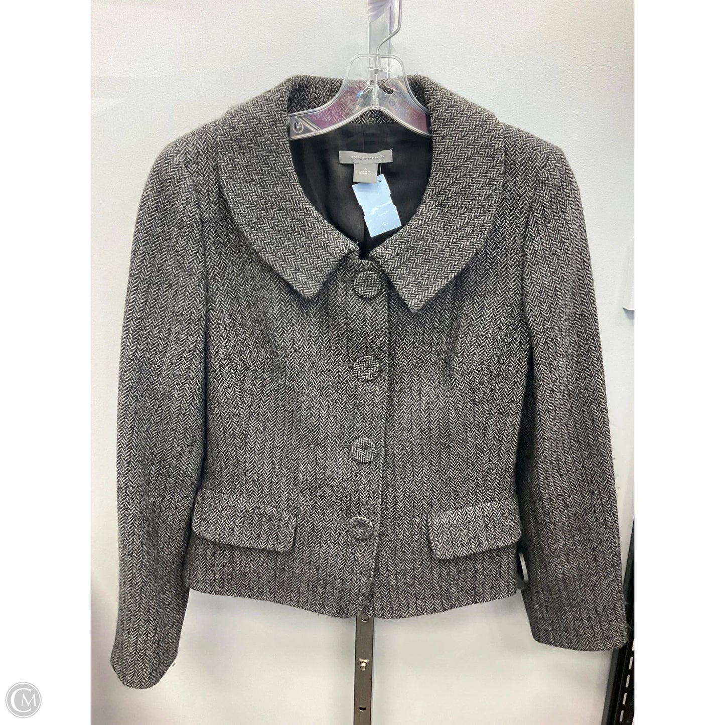 Blazer By Ann Taylor In Black & Grey