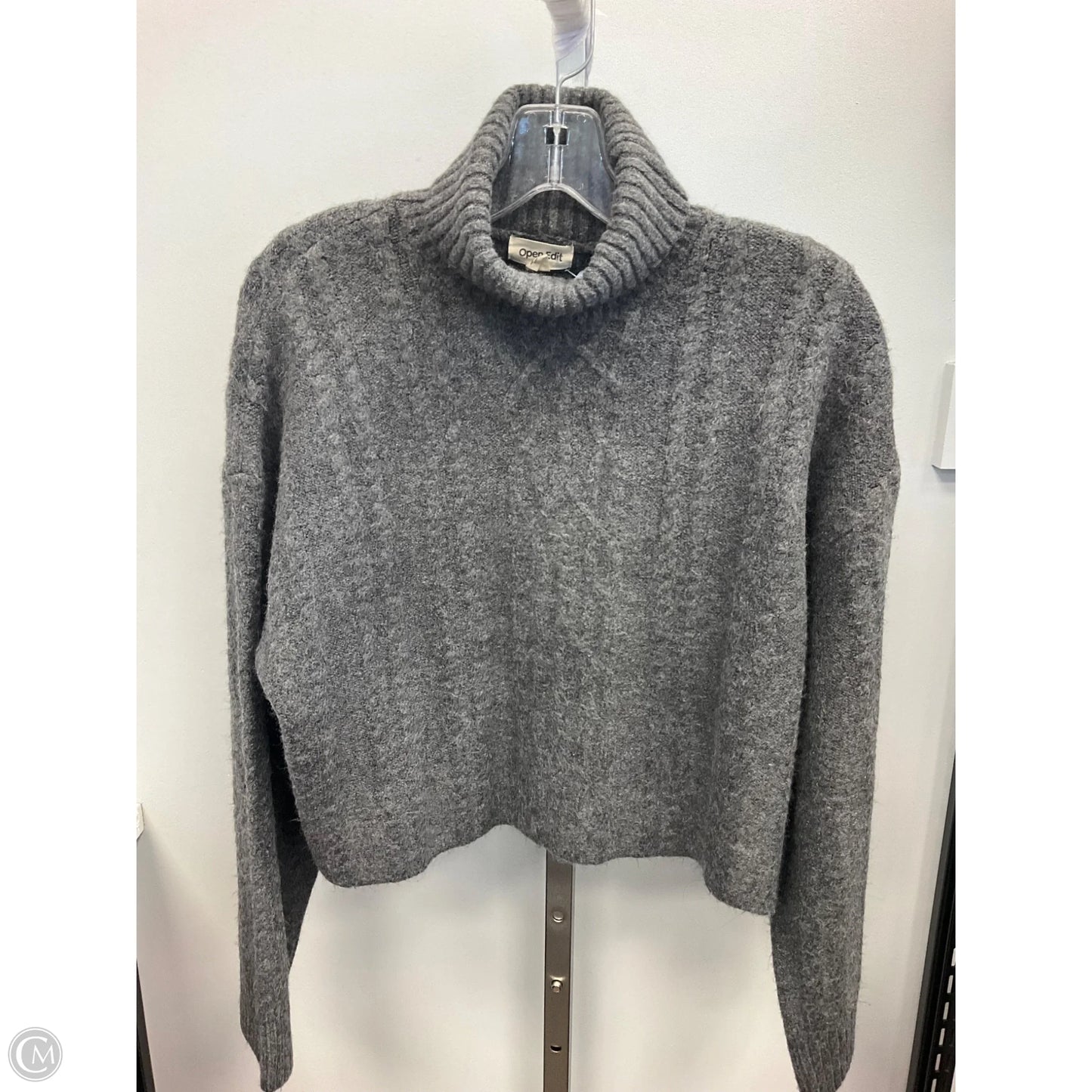 Sweater By Open Edit In Grey, Size: S