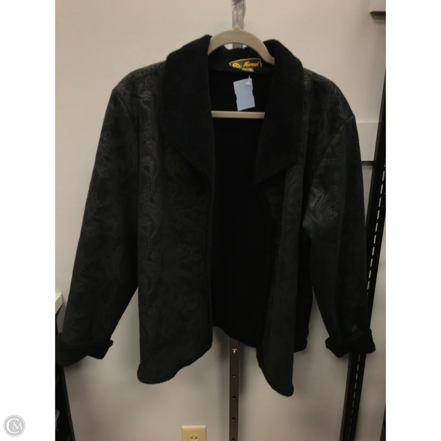 Sweater Cardigan By Clothes Mentor In Black & Gold, Size: Xl