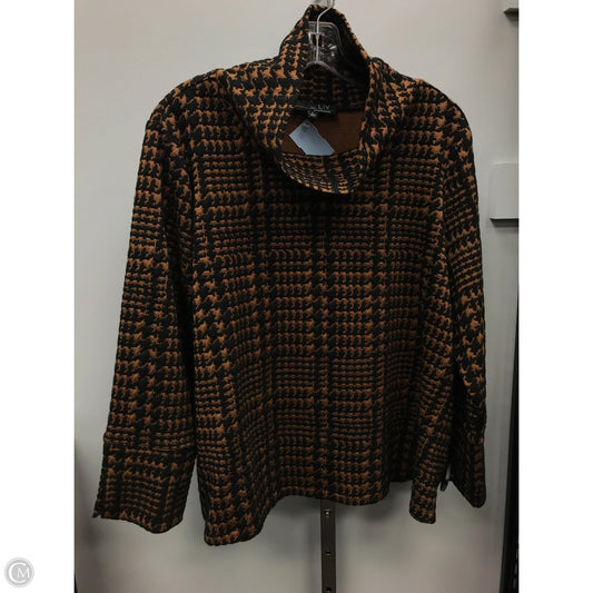 Top Long Sleeve By Habitat In Black & Brown, Size: L