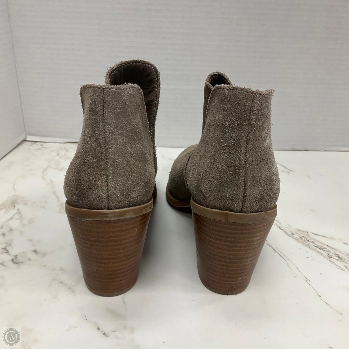 Boots Ankle Heels By Steve Madden In Taupe, Size: 9.5