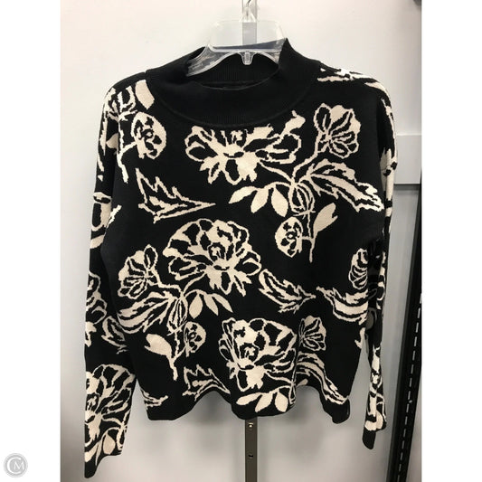 Sweater By Cyrus In Black & Cream, Size: M