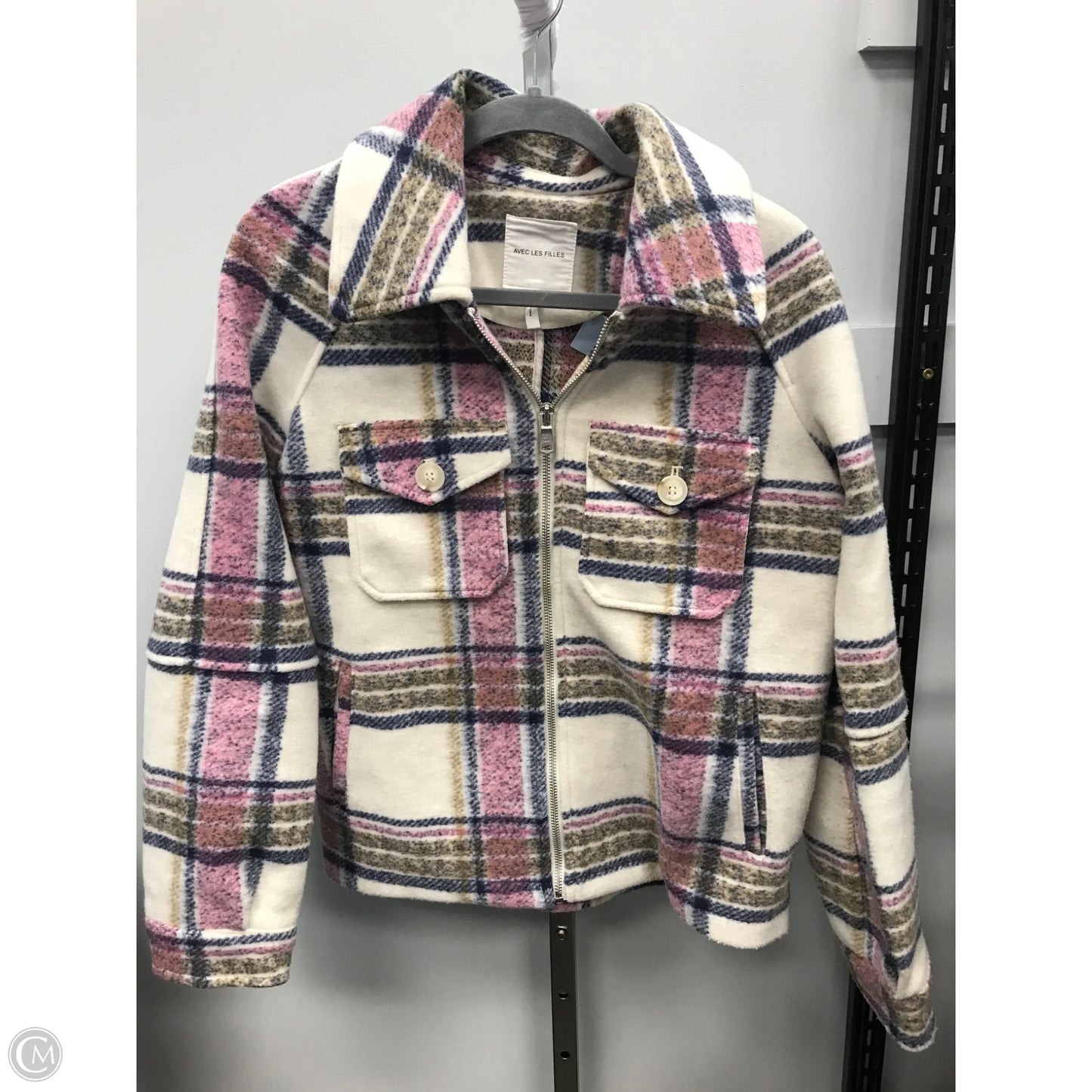 Jacket Other By Avec Les Filles In Plaid Pattern, Size: S
