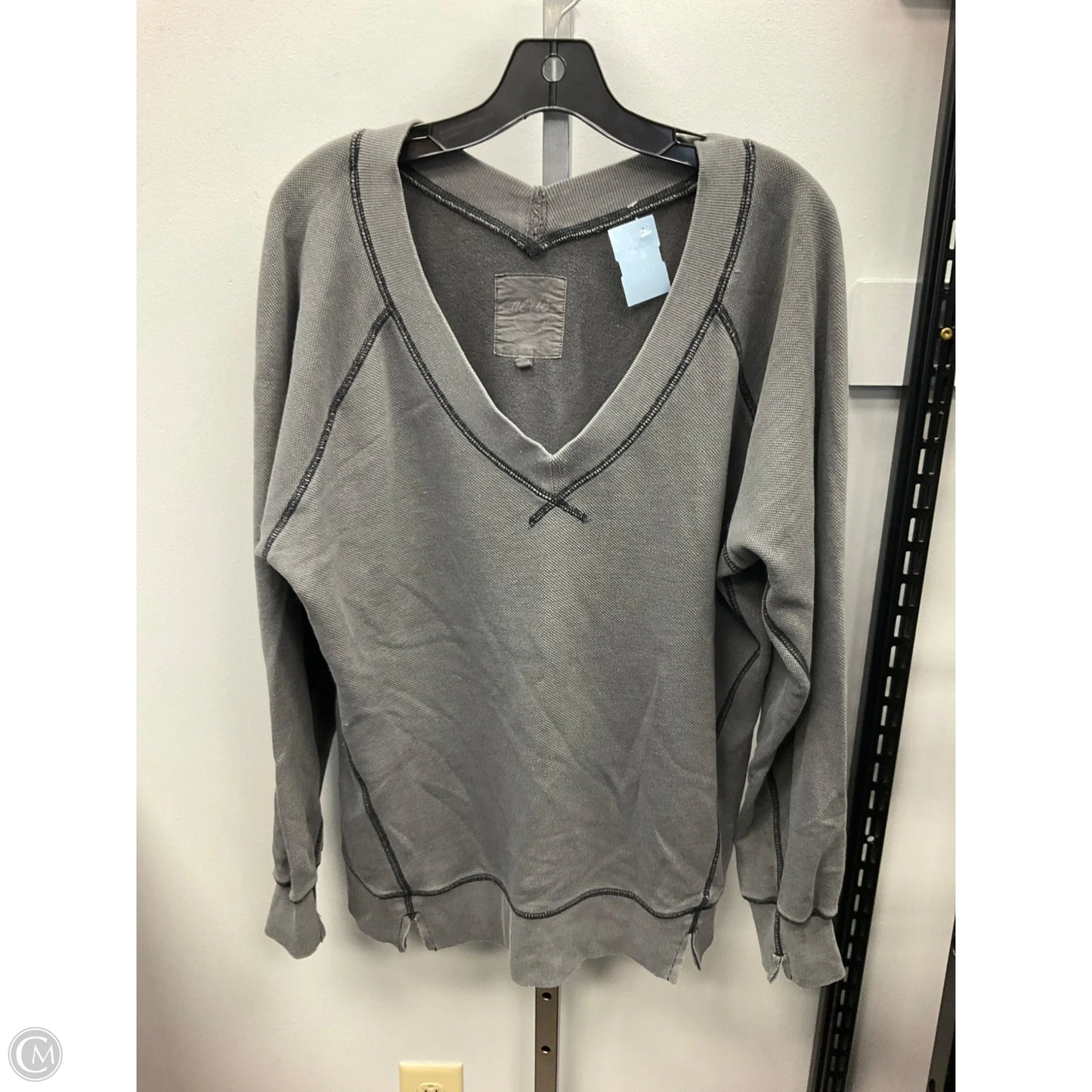 Top Long Sleeve By Aerie In Grey, Size: S