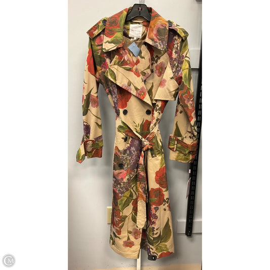 Coat Trench Coat By AVEC LES FILLES In Floral Print, Size: M
