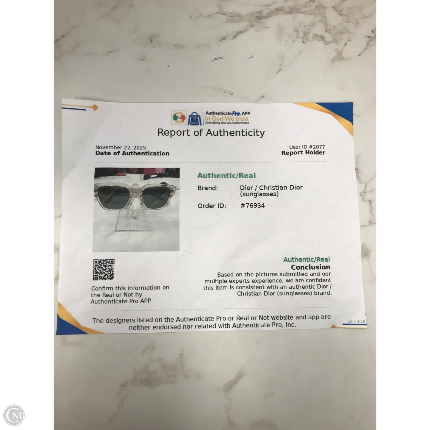 Sunglasses Luxury Designer By Dior