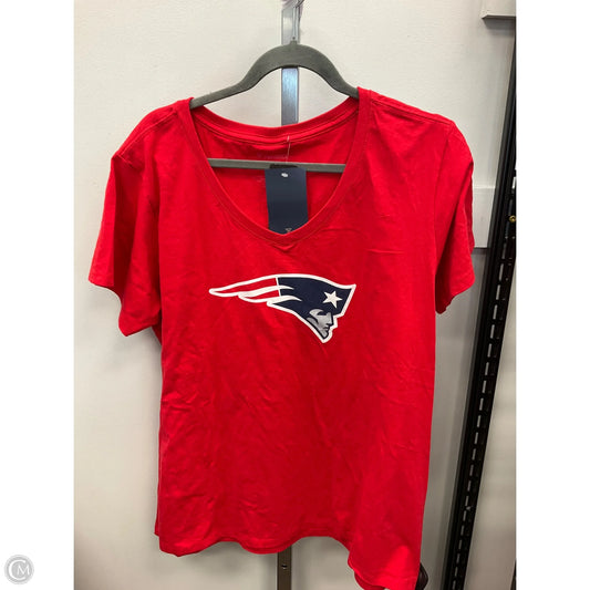 Top Short Sleeve By Fanatics In Red, Size: Xxl