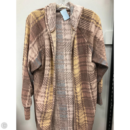 Sweater Cardigan By Clothes Mentor In Plaid Pattern, Size: M