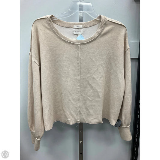 Top Long Sleeve By By The River In Beige, Size: M