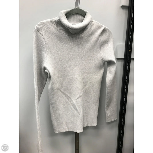 Top Long Sleeve By Calvin Klein In Silver, Size: Xl