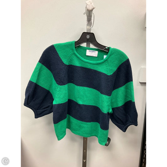 Sweater Short Sleeve By Old Navy In Blue & Green, Size: S