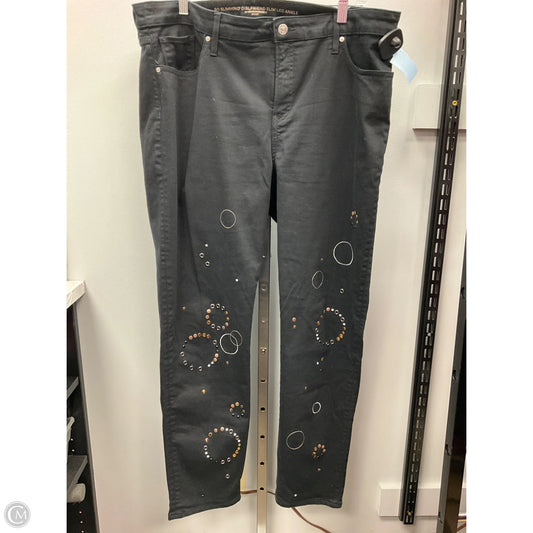 Jeans Boyfriend By Chicos In Black, Size: 16l