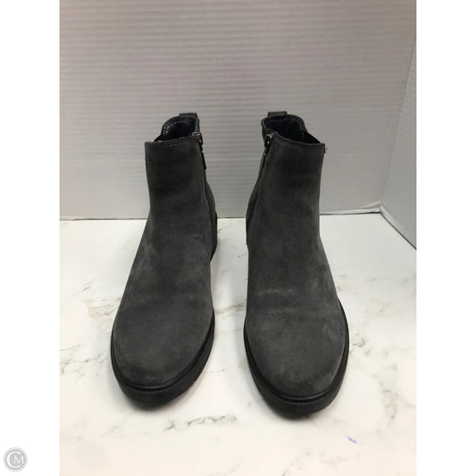 Boots Ankle Heels By Blondo In Grey, Size: 8.5