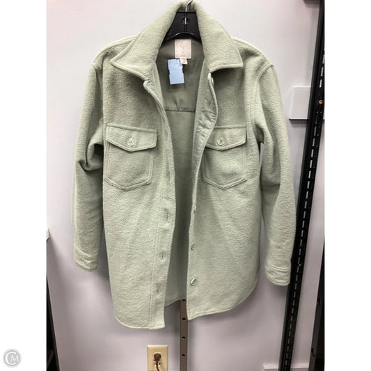 Jacket Shirt By Joie In Green, Size: S