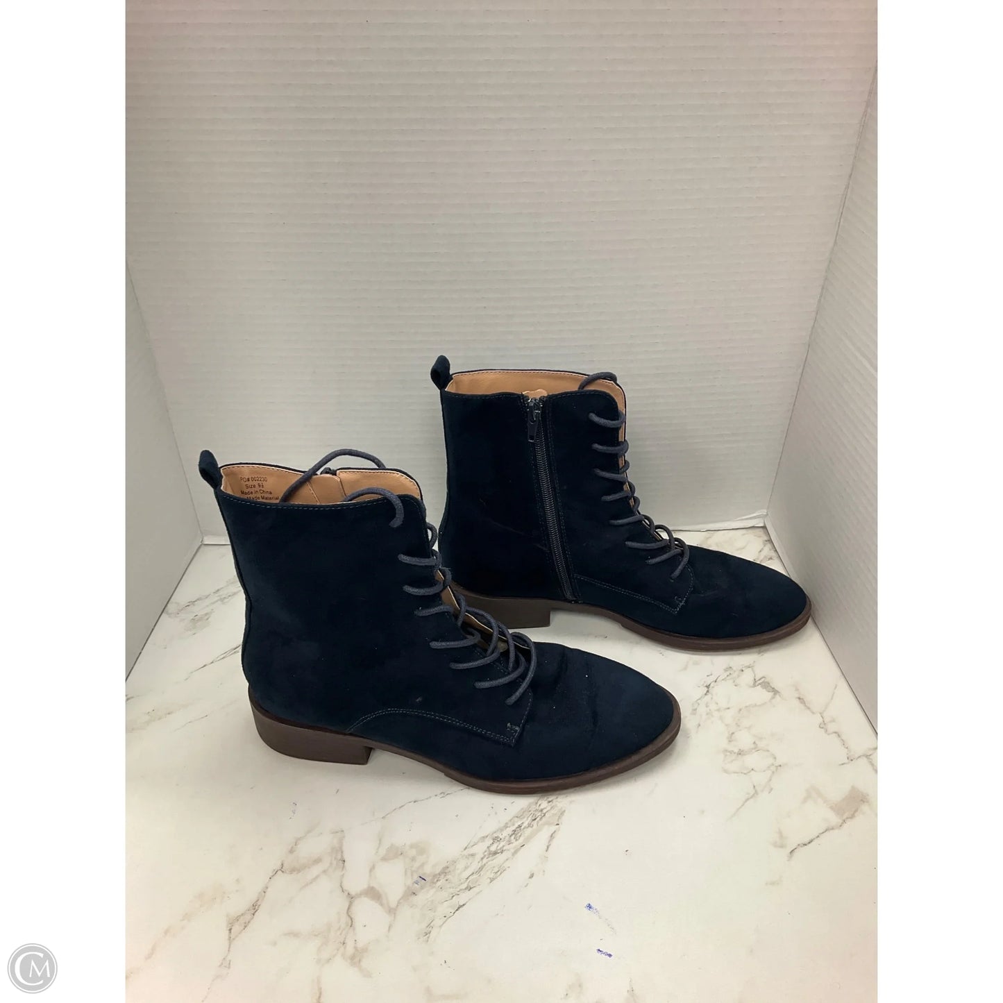 Boots Combat By Clothes Mentor In Blue, Size: 9.5