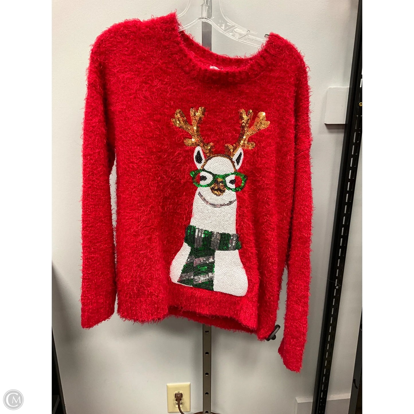 Sweater By Clothes Mentor In Red, Size: M