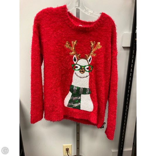 Sweater By Clothes Mentor In Red, Size: M