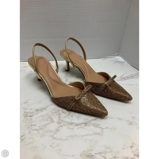 Shoes Heels Kitten By Inc In Gold, Size: 9.5