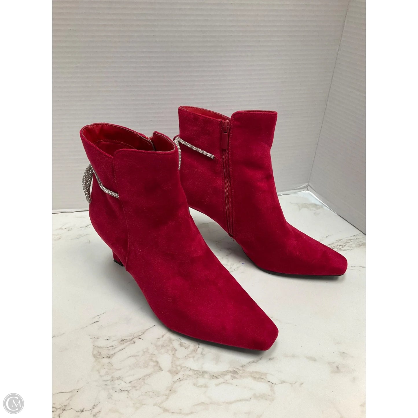 Boots Ankle Heels By Impo In Red, Size: 9.5
