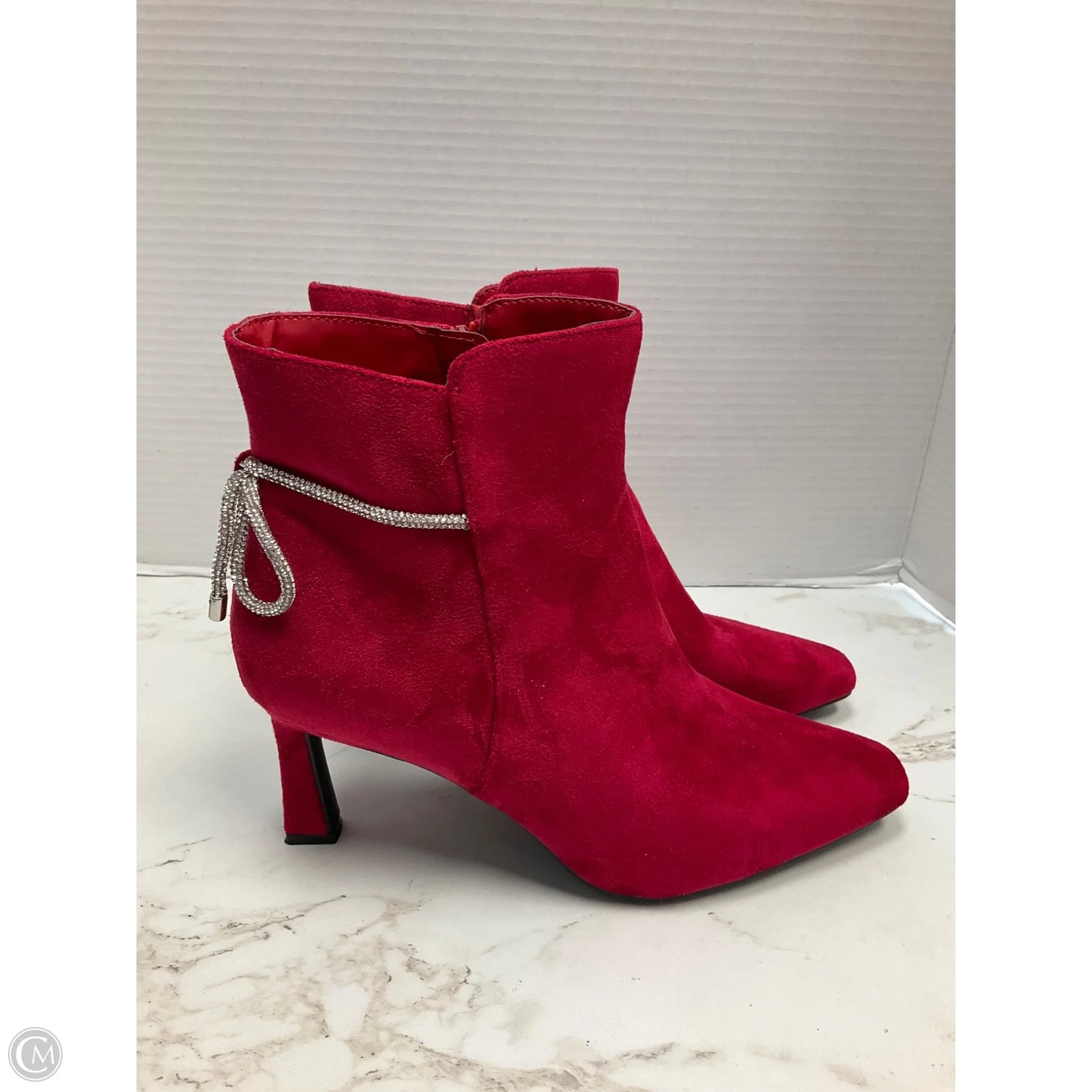 Boots Ankle Heels By Impo In Red, Size: 9.5