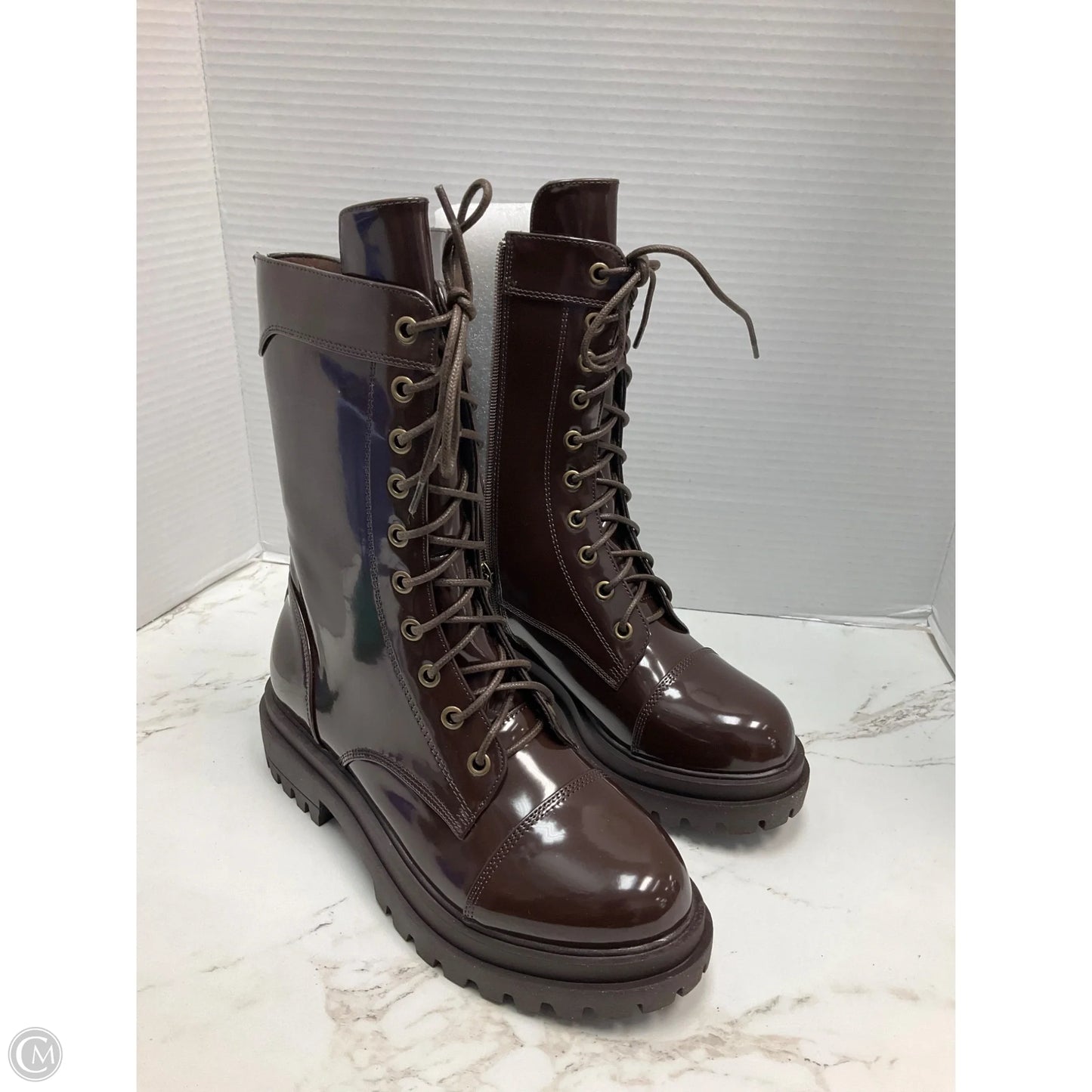 Boots Combat By Clothes Mentor In Brown, Size: 7