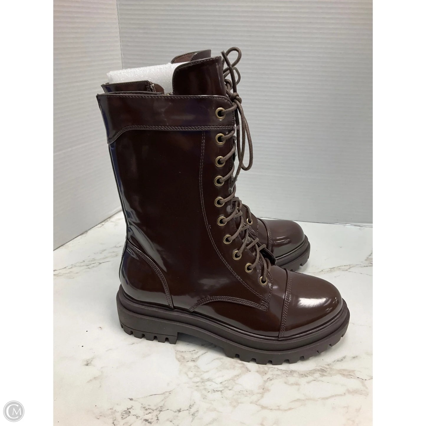 Boots Combat By Clothes Mentor In Brown, Size: 7