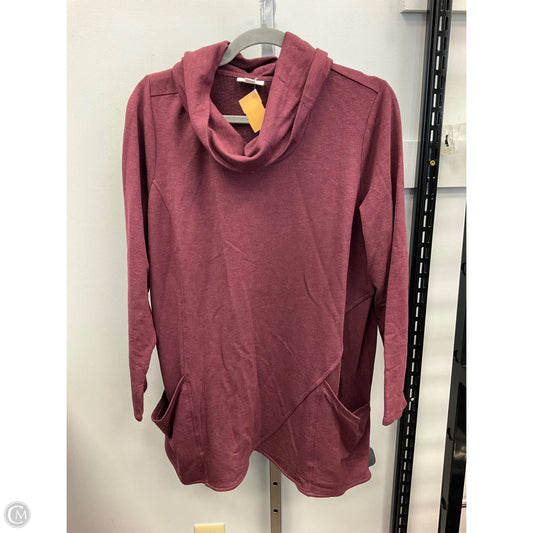 Top Long Sleeve By Pure Jill In Maroon, Size: 1x