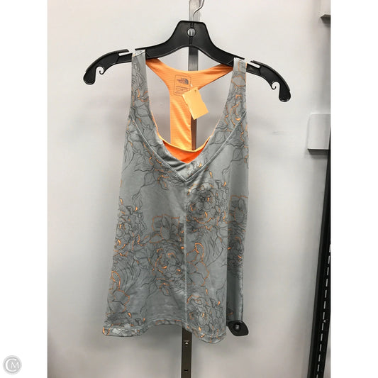 Athletic Tank Top By The North Face In Grey & Orange, Size: M