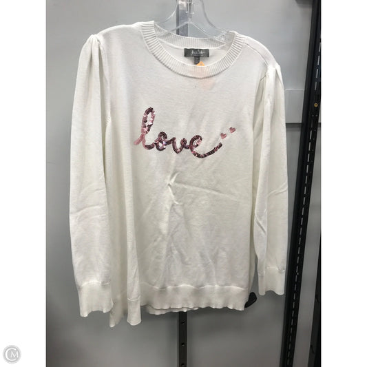 Sweater By Marled In White, Size: 2x