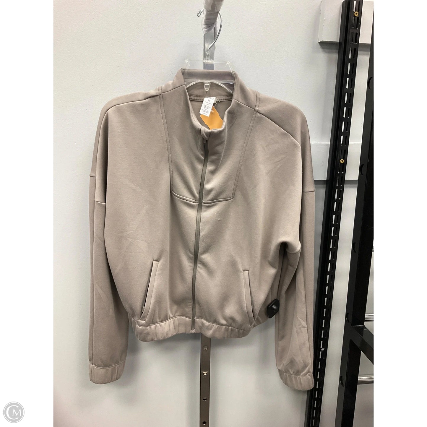 Athletic Jacket By 90 Degrees By Reflex In Taupe, Size: M