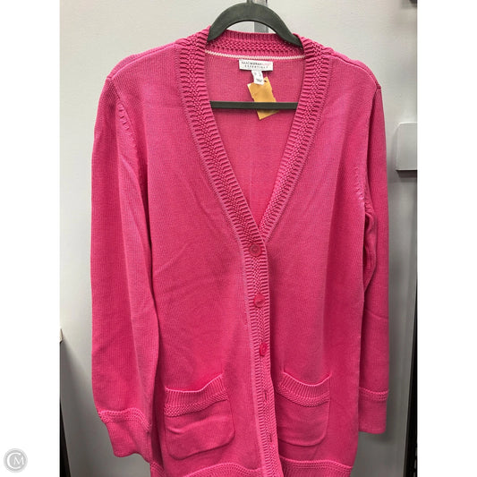 Sweater Cardigan By Isaac Mizrahi Live Qvc In Pink, Size: L