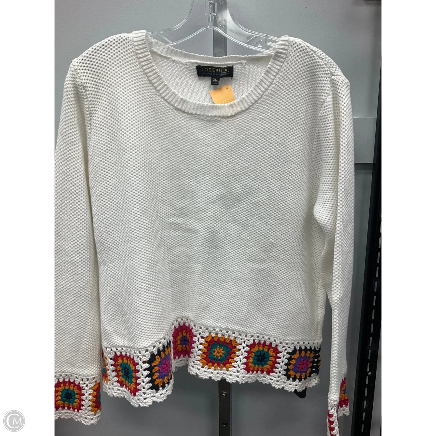 Sweater By Joseph A. In White, Size: Xl