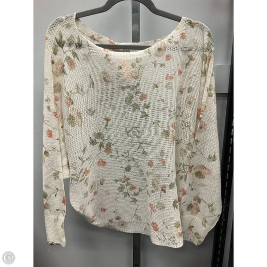 Top Long Sleeve By Cmc In Floral Print, Size: M
