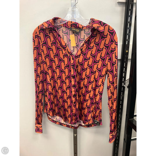 Top Long Sleeve By Truth In Geometric Pattern, Size: M